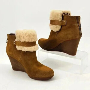 UGG ANTONIA  WEDGE BOOTS CHESTNUT